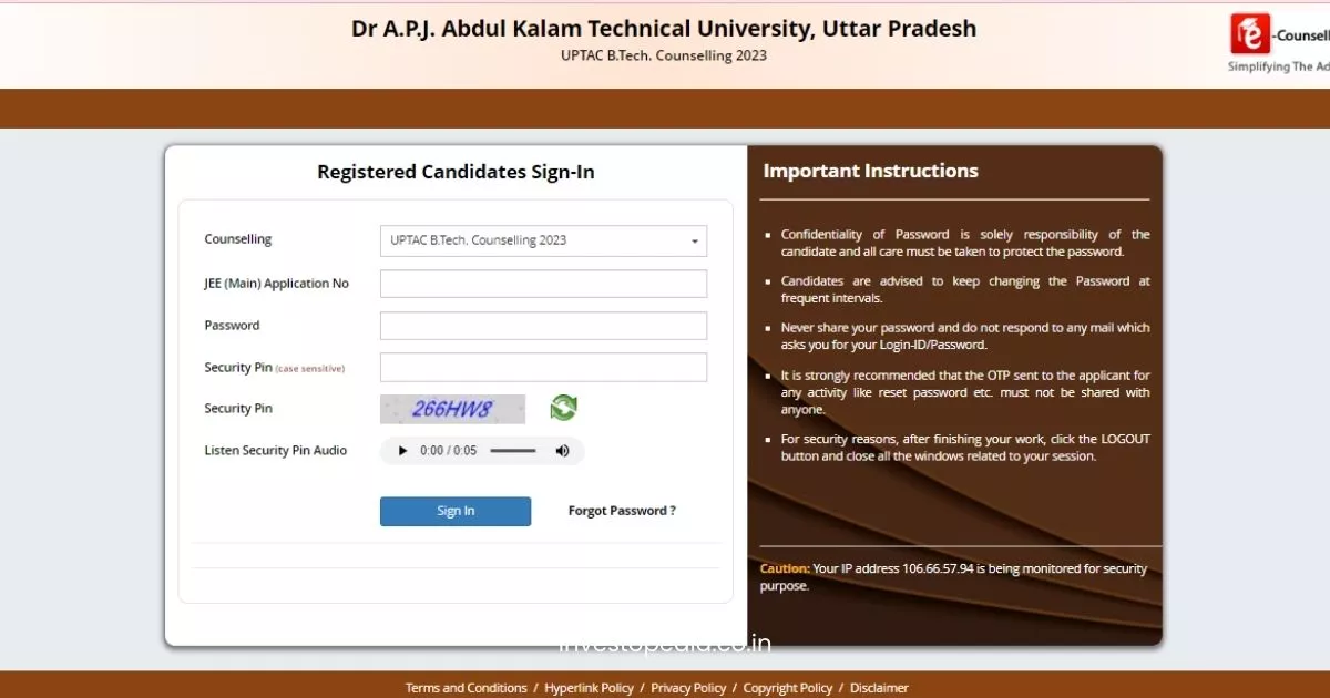 UPTAC Counselling 2023, Allotment Results, Seat Allocation, Direct Link, BTech, BArch, AKTU