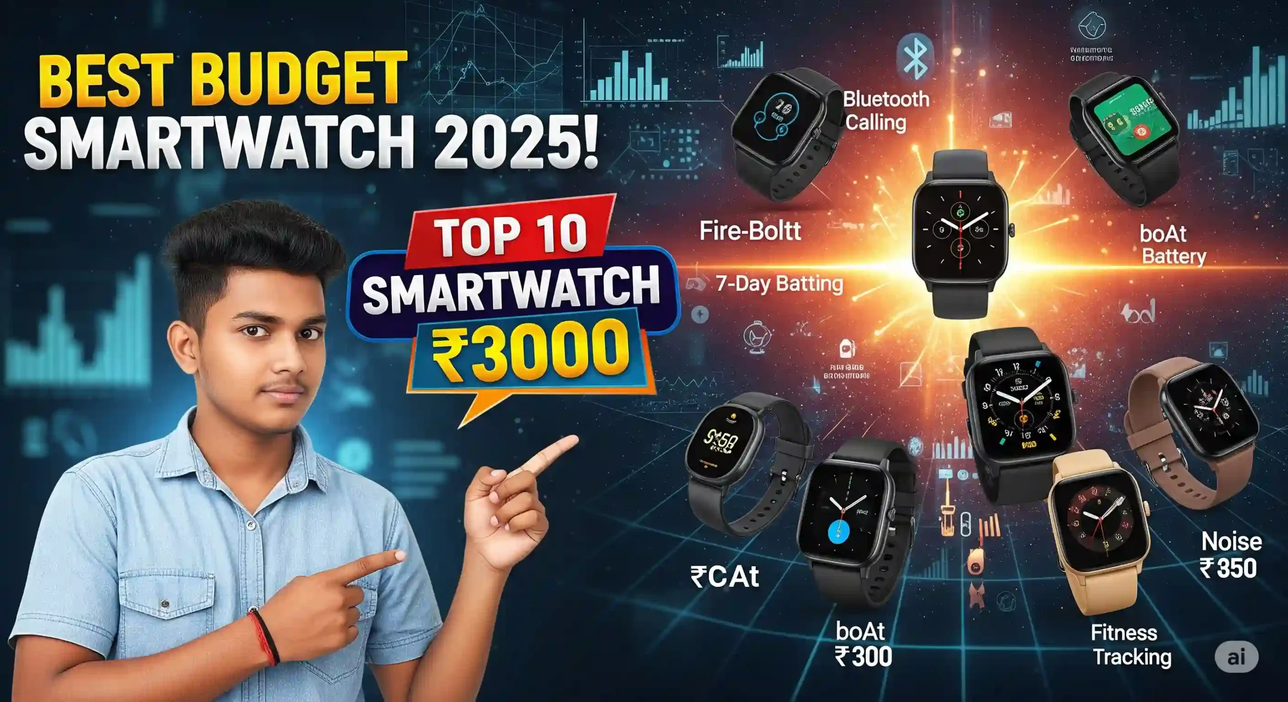 best smartwatches under ₹3000, Top 10 Smart Watch Under 3000,