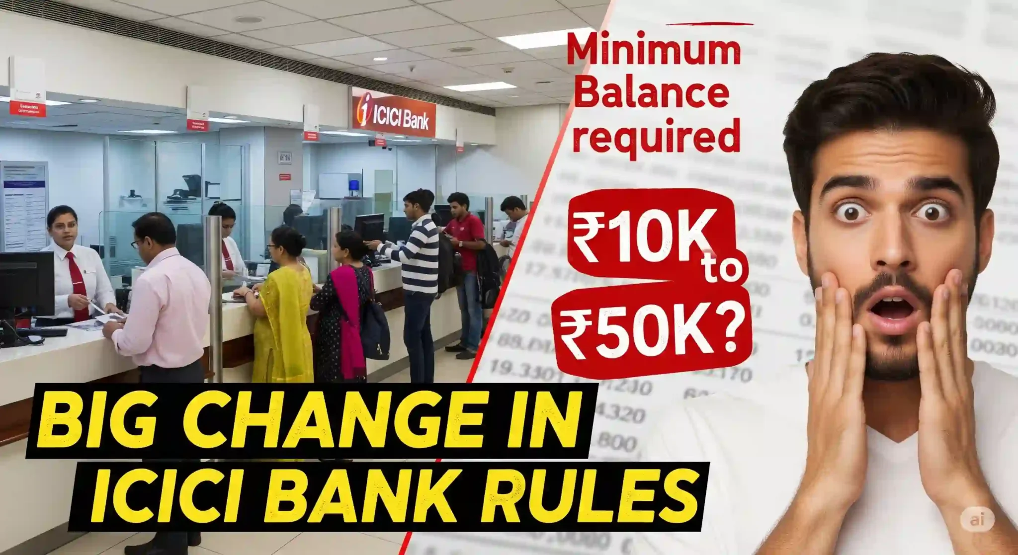From ₹10K to ₹50K: Why ICICI Bank’s New Minimum Balance Rule Is Shaking Up Indian Banking”