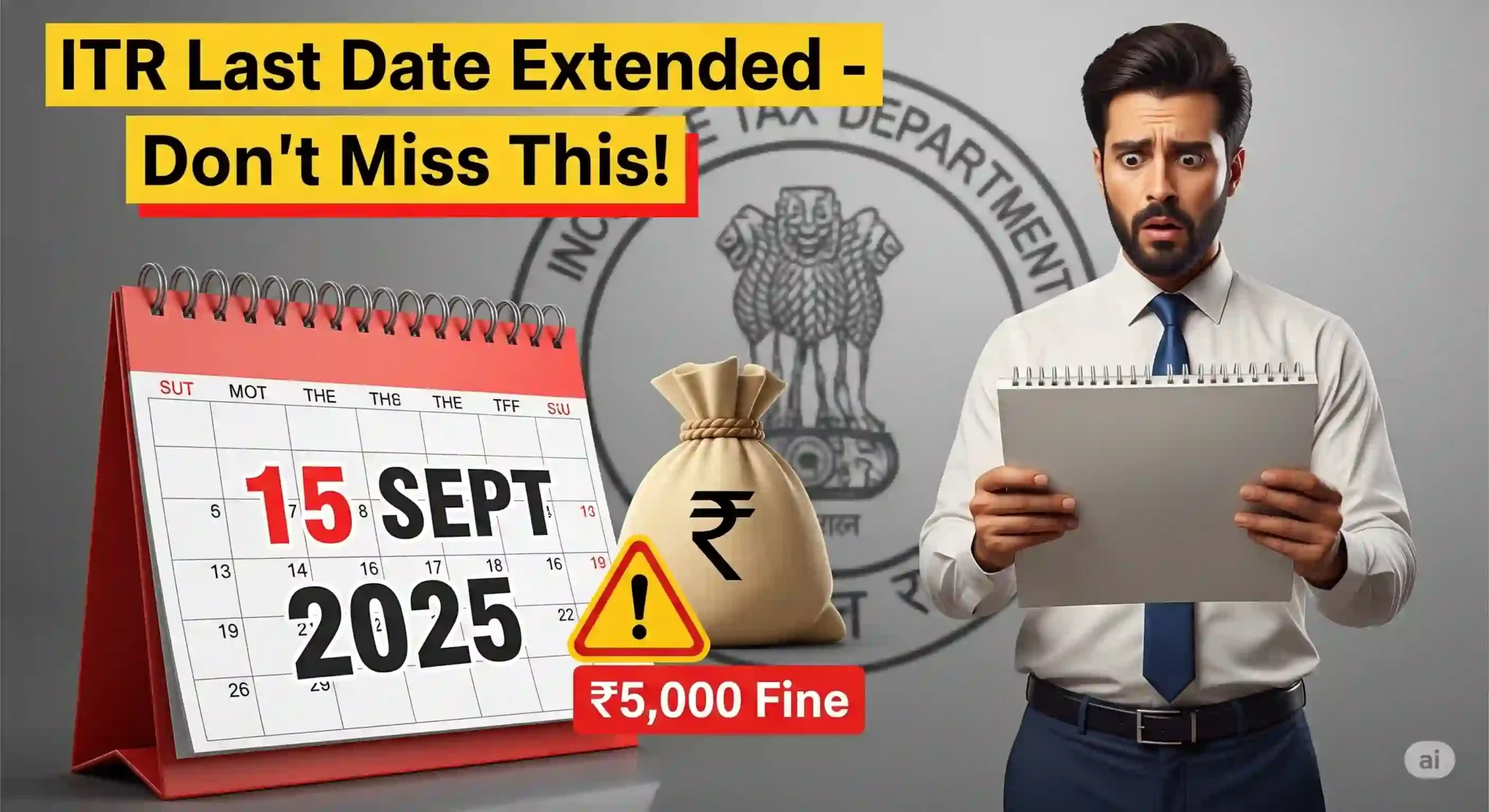 ITR Filing Deadline Extended Avoid ₹5K Penalty