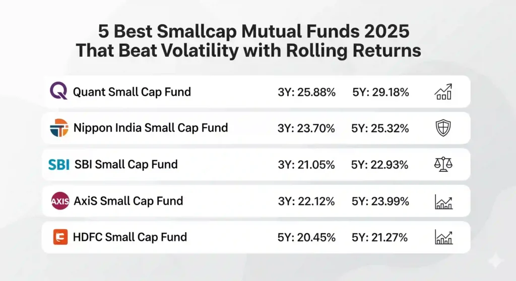 5 Best Smallcap Funds 2025 with Rolling Returns