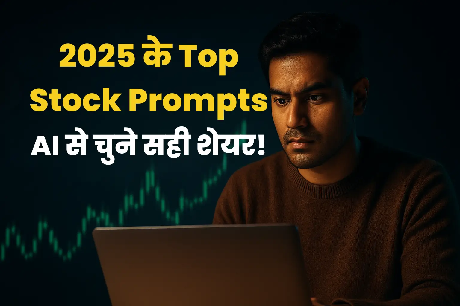 2025 stock prompts thumbnail, AI investing Hindi, ChatGPT Gemini stock analysis, 2025 के टॉप स्टॉक प्रॉम्प्ट्स, AI से चुने सही शेयर, best stock prompts India 2025, stock market investing AI thumbnail, financial AI prompt image,