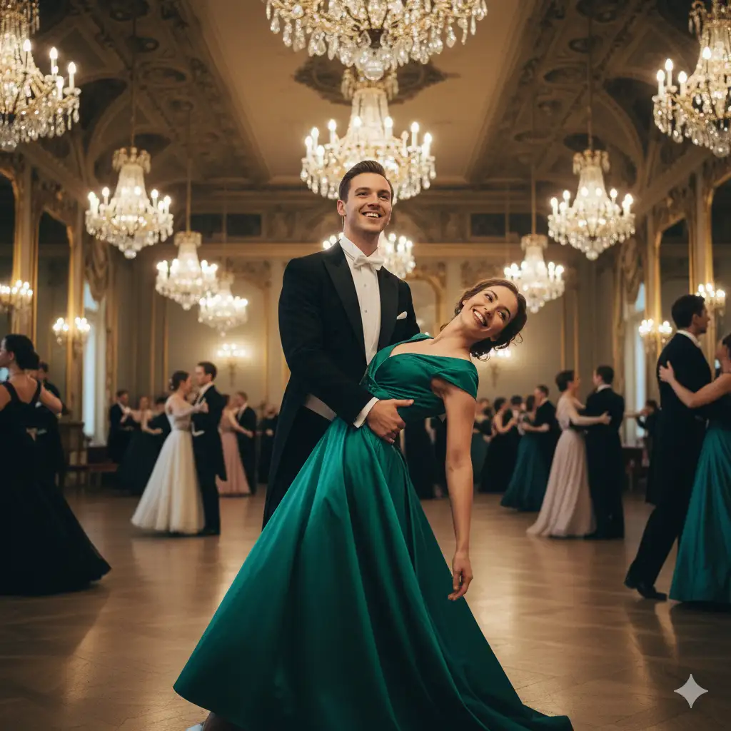 20 Gemini AI Prompts to Create Ultra-Realistic Couple Poses in 8K 15 Indian couple Classic Vintage Ballroom Dance Gemini ai prompt