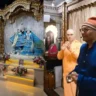 Vedanta Founder Anil Agarwal praying at Radha Krishna Temple in London with Kamiya Jani.