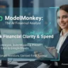 ModelMonkey AI sidebar in Microsoft Excel generating a dynamic Discounted Cash Flow (DCF) model using natural language prompts.