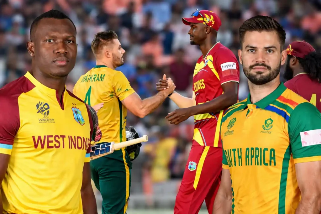 South Africa vs West Indies Super 8 T20 World Cup 2026 match image showing Aiden Markram after scoring 82* in 177 chase victory