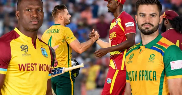South Africa vs West Indies Super 8 T20 World Cup 2026 match image showing Aiden Markram after scoring 82* in 177 chase victory