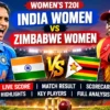india women vs zimbabwe women t20i scorecard