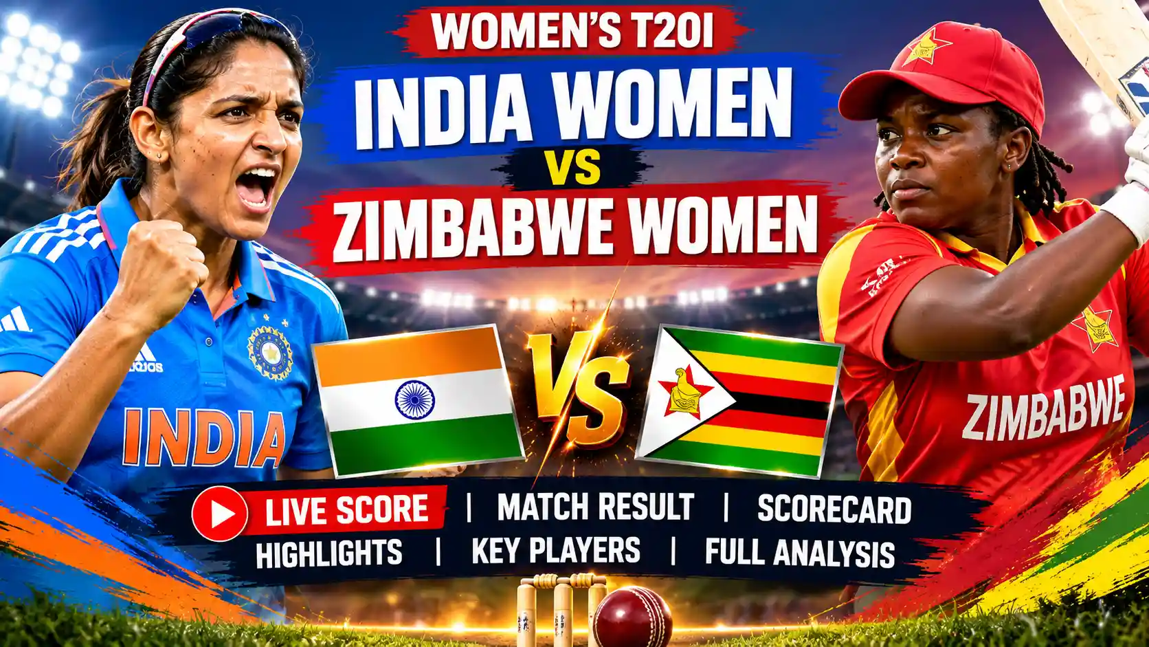 india women vs zimbabwe women t20i scorecard